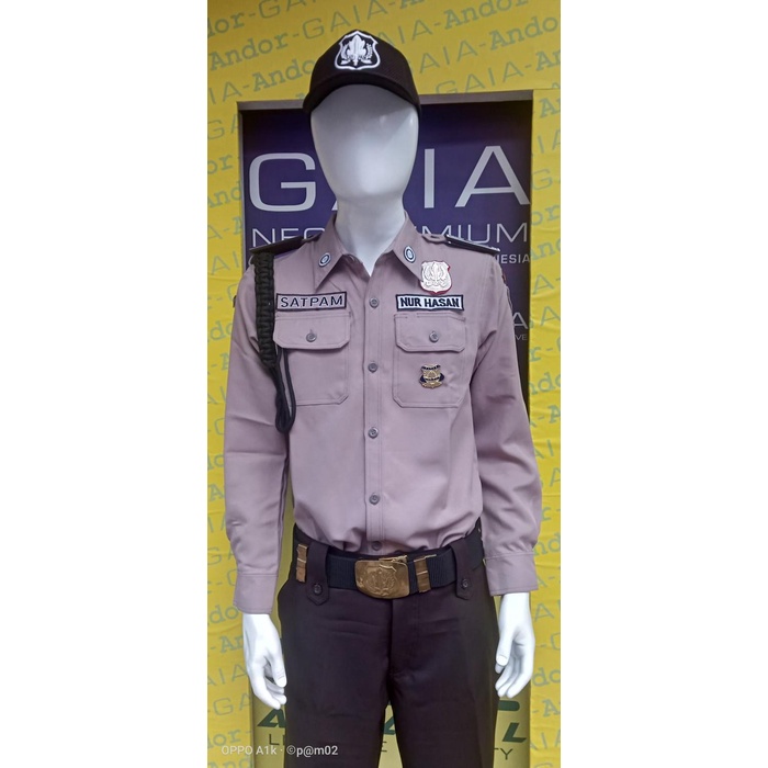 Seragam Baju Seragam Satpam - Security Terbaru Pdl Sus Bahan Gaia Neo Premium