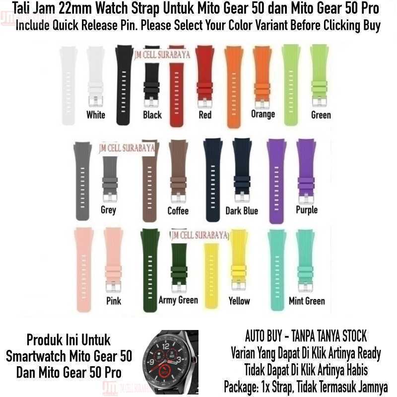 M46 Watch Strap Mito Gear 50 / Gear 50 Pro - Tali Jam 22mm Vertical Rubber Silikon