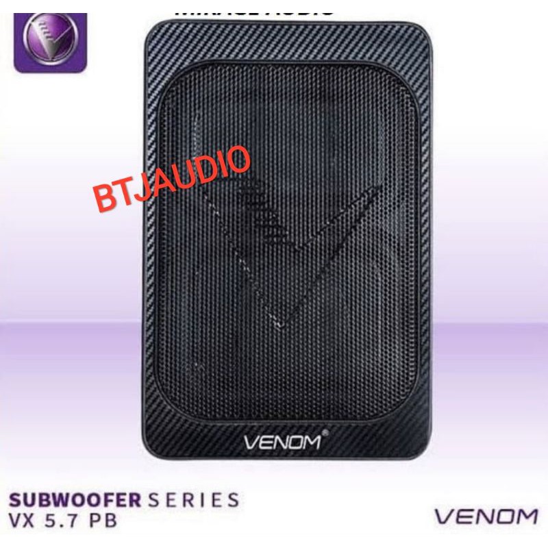 SUBWOOFER KOLONG JOK AKTIF BASS SLIM AKTIF VENOM VX 5.7 PB VX5.7PB ORIGINAL GARANSI RESMI
