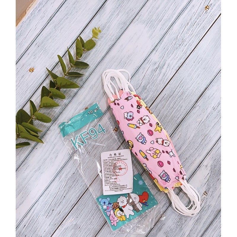(ECER) MASKER KOREA KF94 ANAK / MASKER KF94 ANAK MOTIF / MASKER KF94 ANAK BTS MURAH
