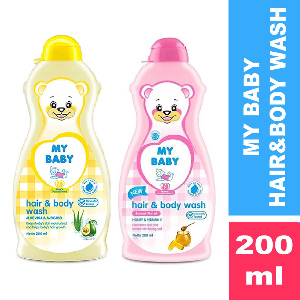 Bisa COD My Baby Hair &amp; Body Wash Sweet Floral / Aloe Vera &amp; Avocado [200 ml] Sabun Mandi Bayi