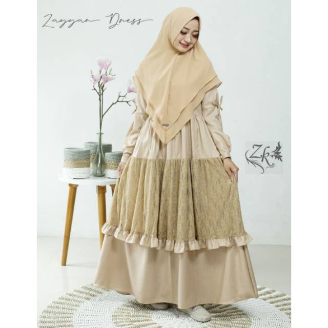 Gamis Pesta | Gamis Katun Zayyan by Zaki Zakia