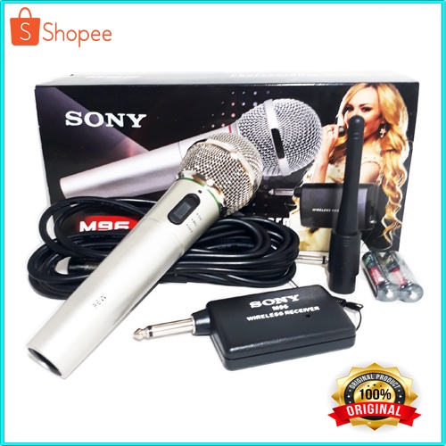 Mic Microphone Single Wireless dan Kabel SONY SN-779