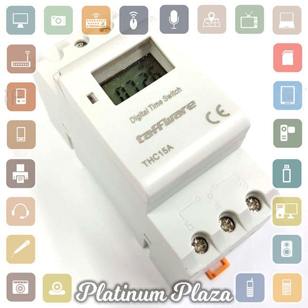 Taffware Power Timer Programmable Time Switch Relay 16A 220V 2000W`14GTVW- White