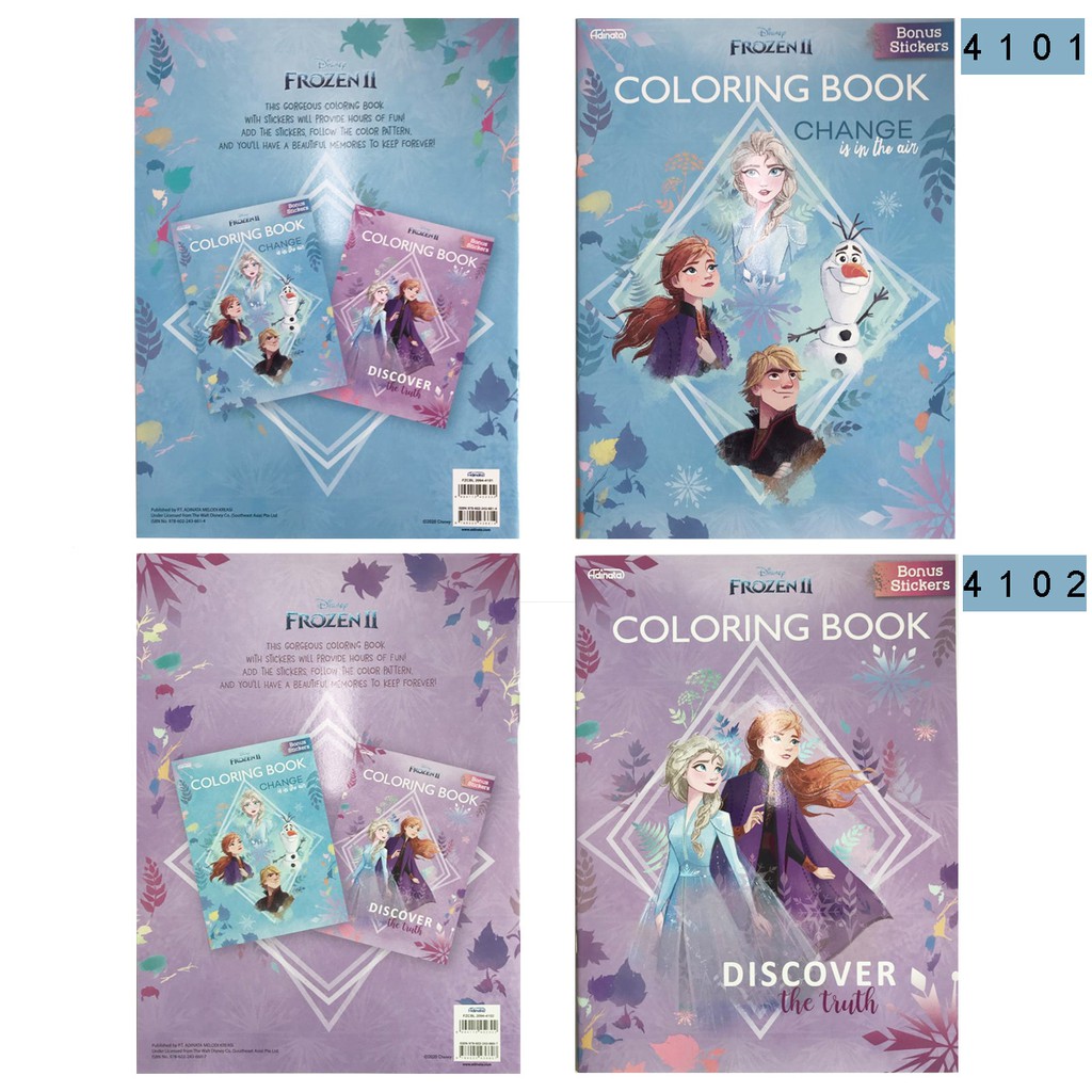 Buku Mewarnai Frozen Large. Buku Mewarnai Anak Adinata