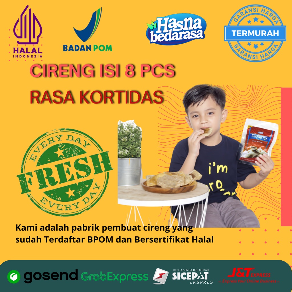 

Cireng Isi Kortidas Kornet TIDAK Pedas Kemasan SB | Cireng Isi Frozen Kemasan Vacum | Cireng Fozen | Snack Makanan Ringan BPOM | Makanan Ringan Pedas Murah | Cemilan Jajajanan Khas Bandung | CIRENG Hasna Bedarasa