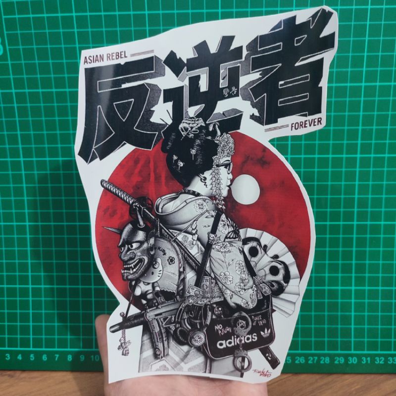 sticker decal oriental helm motor