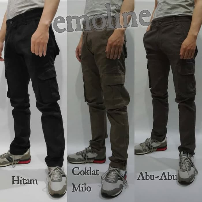 Emoline Celana Cargo Pria - Chino Cargo Panjang - ,