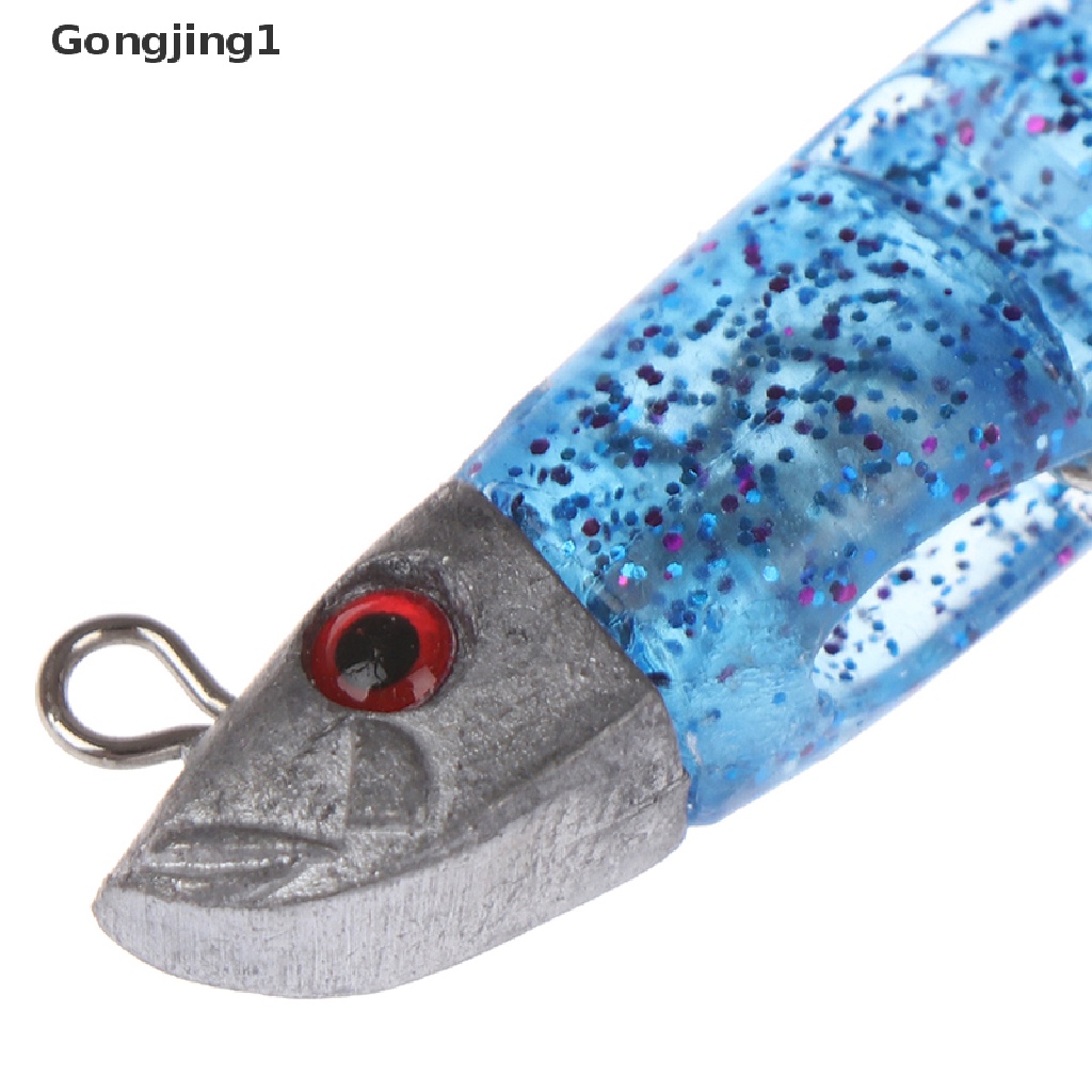 Gongjing1 1 Set Umpan Pancing Softlure Bentuk Ikan Kecil Warna Hitam