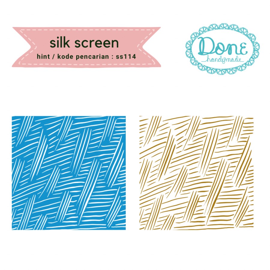 Done handymade silk screen motif clay resin art regular ss114