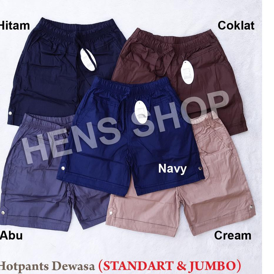 PROMO HPK! HOTPANTS WANITA KATUN STRETCH / CELANA PENDEK BAHAN KATUN STANDART L DAN JUMBO XXL