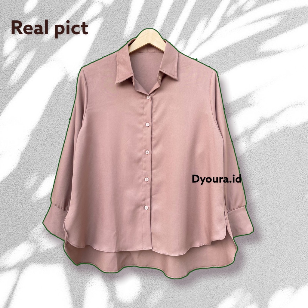 kemeja wanita polos casual//formal bahan rayon