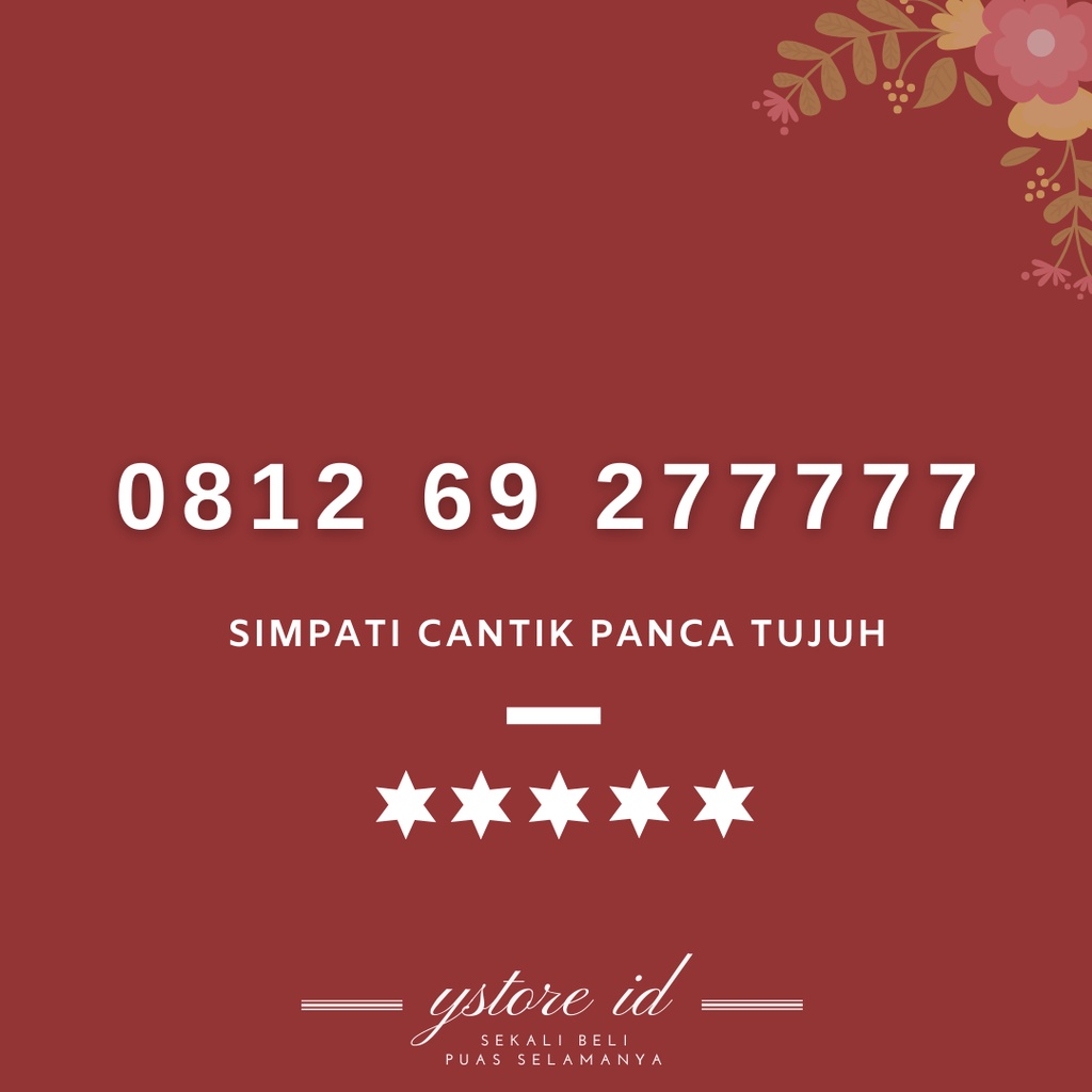 Panca 7 | NOMOR CANTIK SIMPATI 77777 DIGIT KARTU PERDANA TELKOMSEL 4G NOMER SERI 777 7777