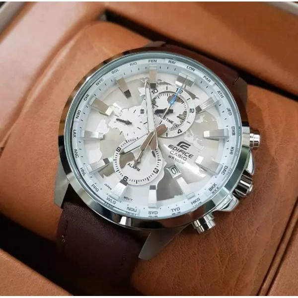 Jam Casio Edifice EFR 303L - 1A2VUDF Leather Brown