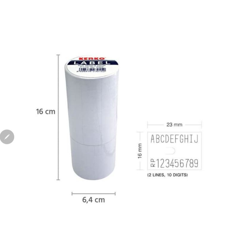 

KENKO PRICE LABEL / LABEL HARGA 5002 (2 Line)