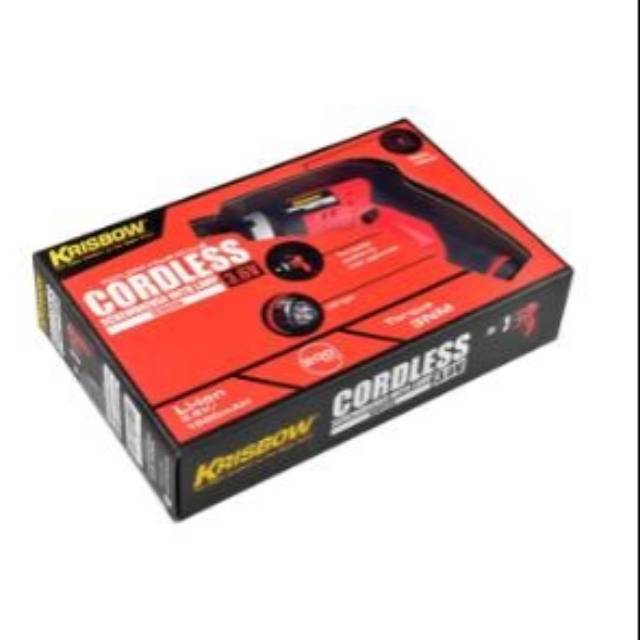 Krisbow obeng Listrik dengan Lampu 3.6v
