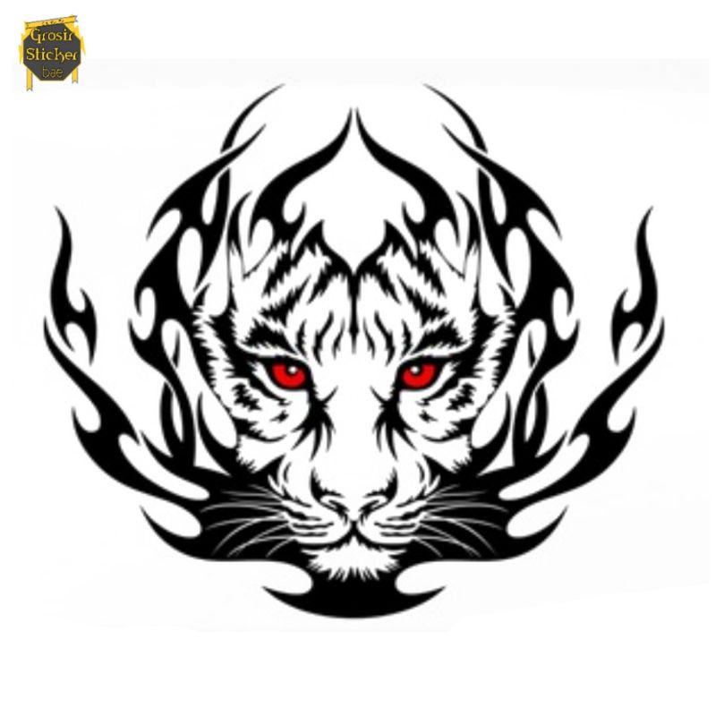 Sticker Kepala Harimau Stiker cutting motif harimau Sticker mobil