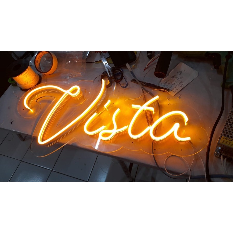 Neon Flex Custom Nama / Neon Sign / Dekorasi Cafe