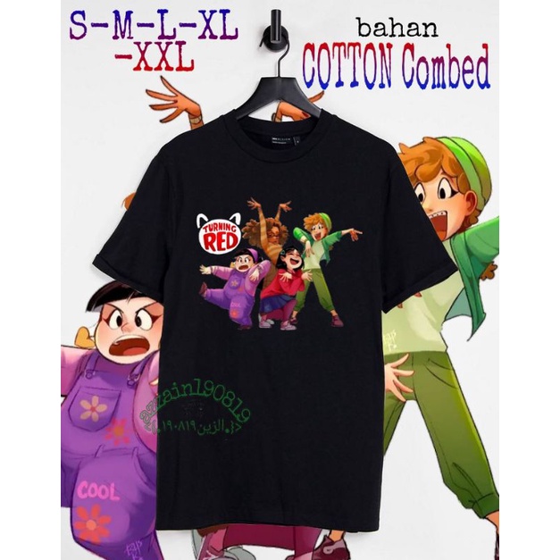 kaos katun TURNING RED/kaos anak TURNING RED/kaos TURNING RED unisex cowo/cewe/pashion laki-laki per