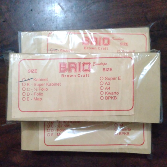 

Sale Amplop Coklat Kabinet / Brio ( Non Seal ) Berkualitas