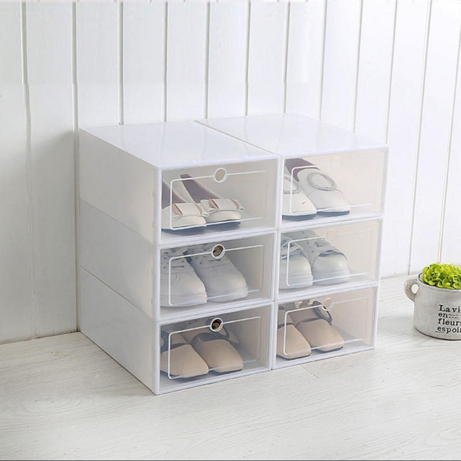 12 BOX Tempat Penyimpanan Kotak Sepatu/shoe Box Frame