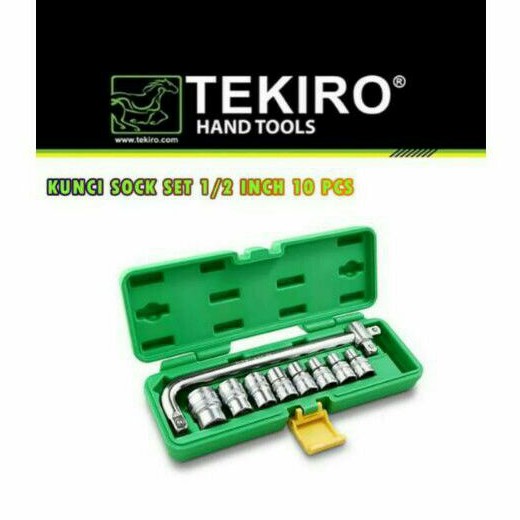 tekiro SE0604 kunci sock set 1/2 inch 10 pcs 6 pt SE 0604 1/2&quot; 10pcs