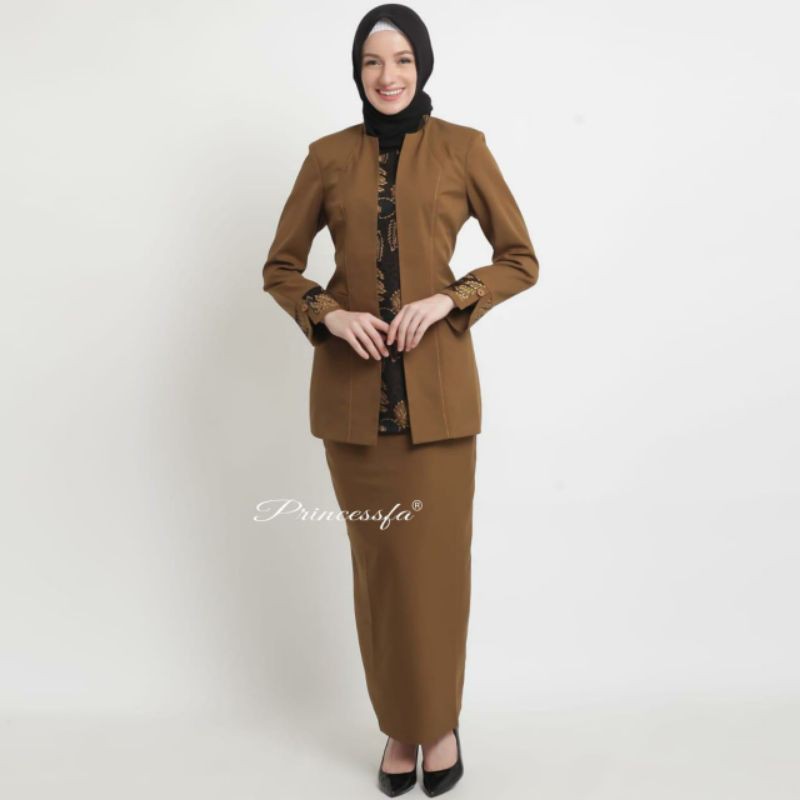 SERAGAM PRINCESSFA / BLAZER GURU PNS / BAJU PEMDA LIS BATIK TUA ROK SPAN