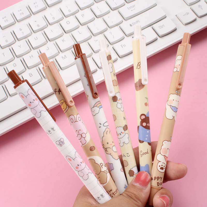 

1PC Choco Bear Gel Pen/Pulpen Gel Aesthetic Korean Style