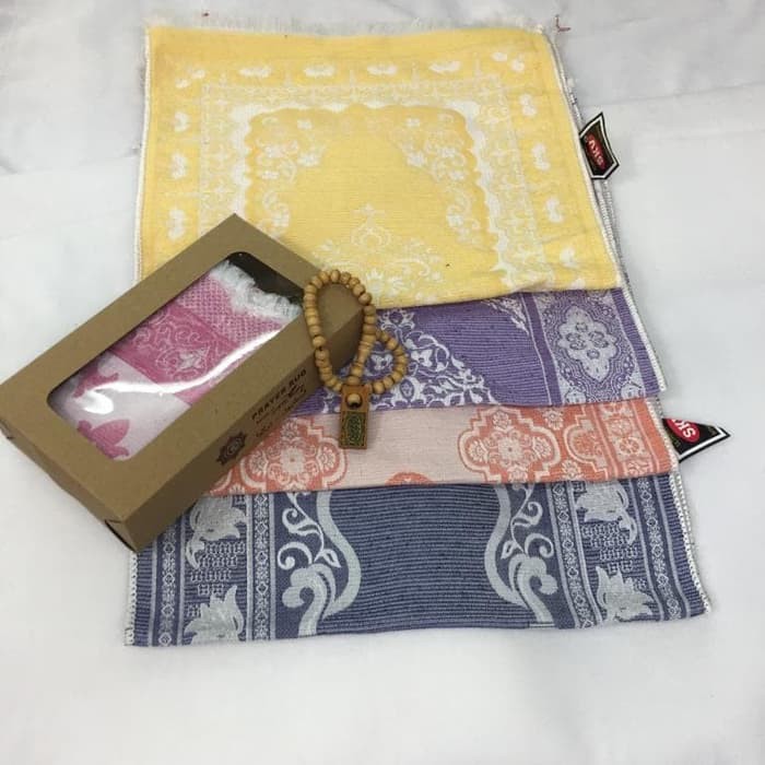 sajadah muka soft plus box cantik dan tasbih