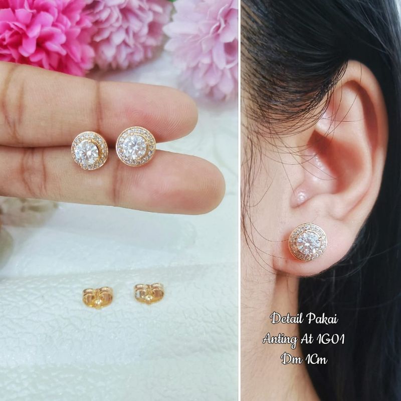 Anting Giwang Wanita Berlian Imitasi Blink Fashionanable