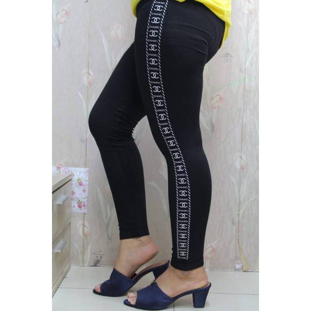 LEGGING IMPORT MURAH CHANEL NEW SILVER / LEGGING IMPORT TERMURAH