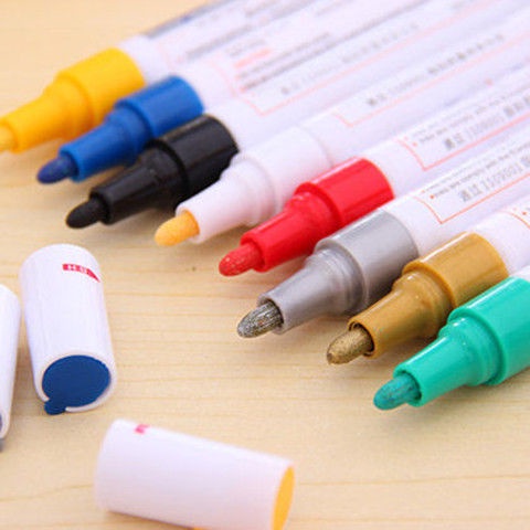 Pulpen Spidol Tinta Ban Mobil waterproof Grafiti Ban Mobil Menggambarkan letter pen tire decoration paint pen Tidak Luntur