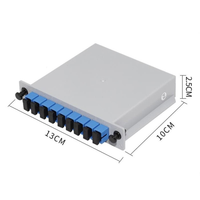 1x8 2 sc UPC / APC Optical Splitter Kaset Fiber Optik PLCS-1008-P-A-SU