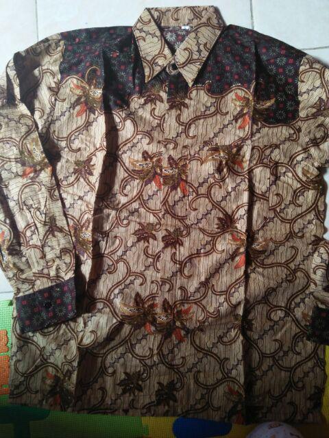 Kemeja Batik Pria Lengan Panjang Gemek