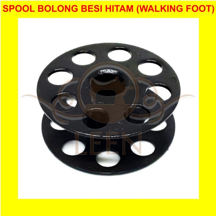Spool Bolong Besi Hitam Walking Foot Mesin Jahit Industri Jarum 1 LEEN