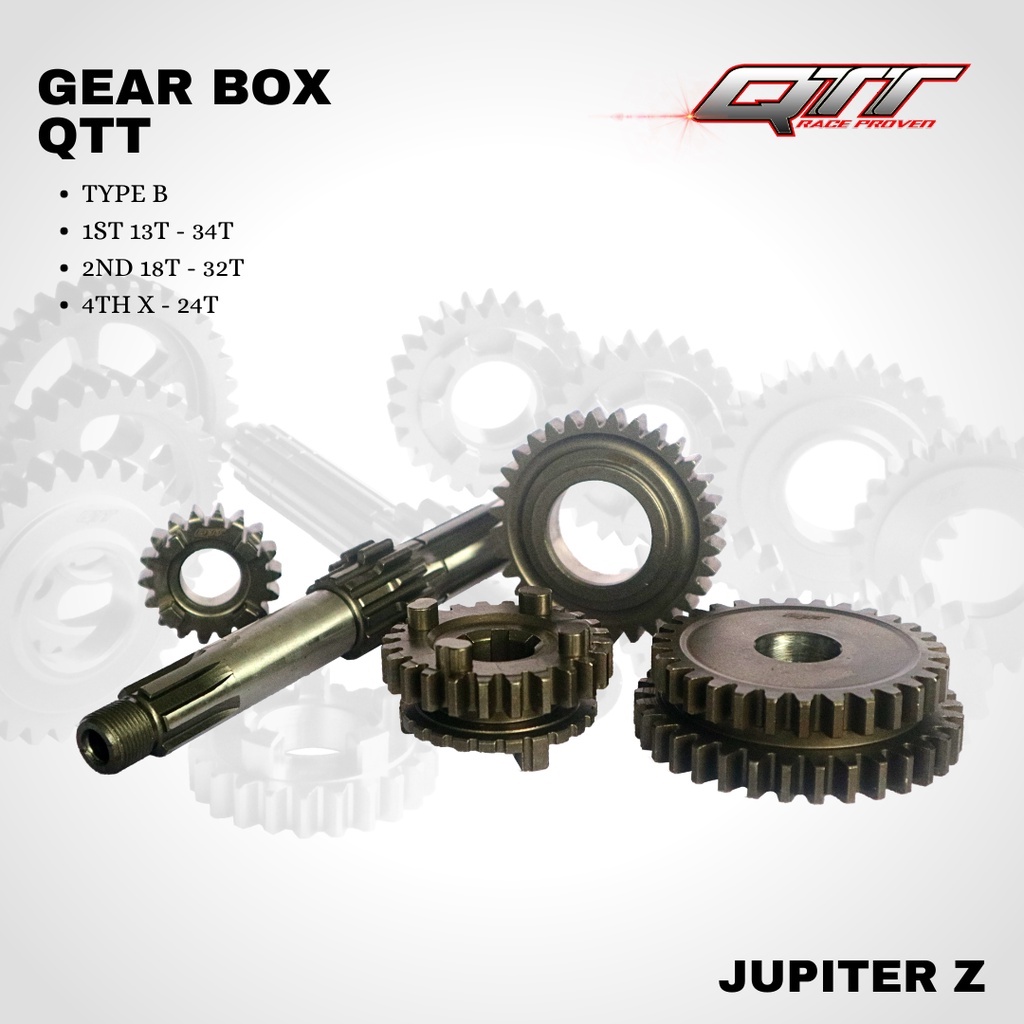 Gear Rasio Gear box QTT jupiter z type B ROADRACE DRAGBIKE