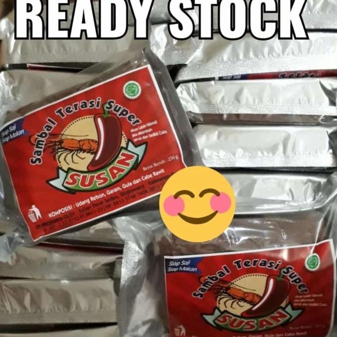 

Cuci Gudang Awal Tahun Sambel Terasi Super (Matang Siap diMakan) Merk Susan Cuci Gudang Awal Tahun