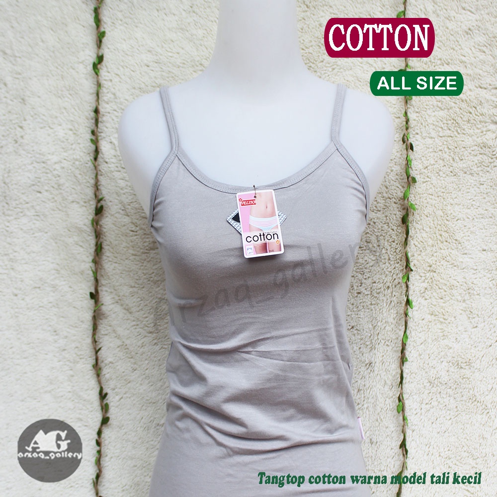 TANK TOP COTTON WARNA TALI KECIL PAKAIN DALAMA WANITA DEWASA