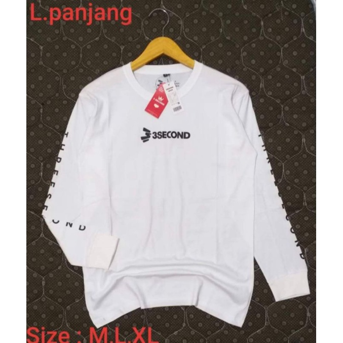 Three Second Kaos Pria Dan Wanita Lengan Panjang