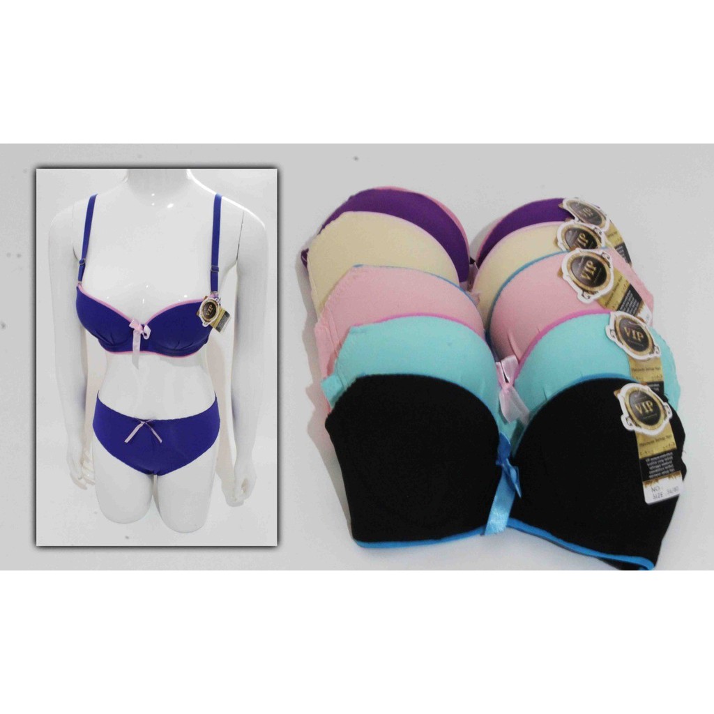 Bra Setelan set Seksi Push Up Bra VIP 1507 berkawat size 32-36