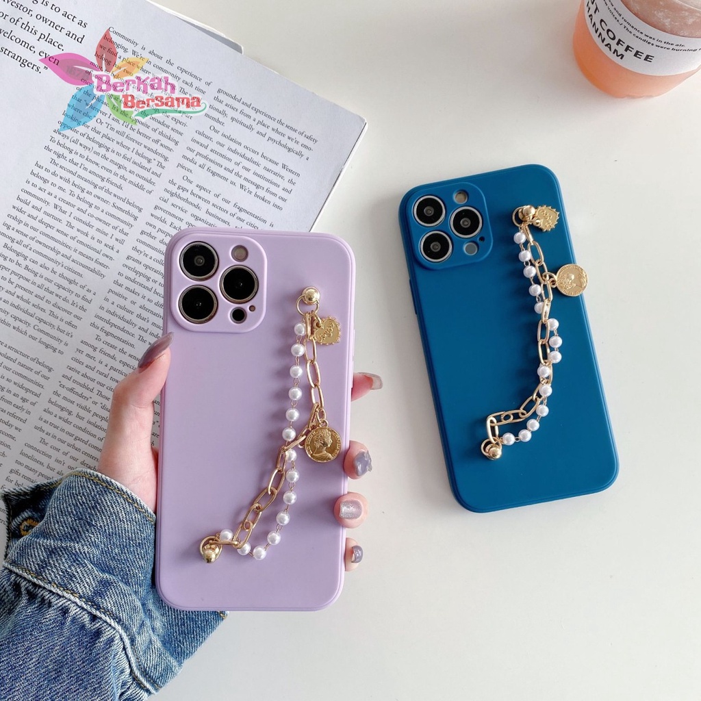 SOFTCASE MACARON RANTAI MUTIARA CHAIN GRIP OPPO A54 A74 A95 A93 F1S A59 F5 YOUTH F7 PRO F9 BB6500