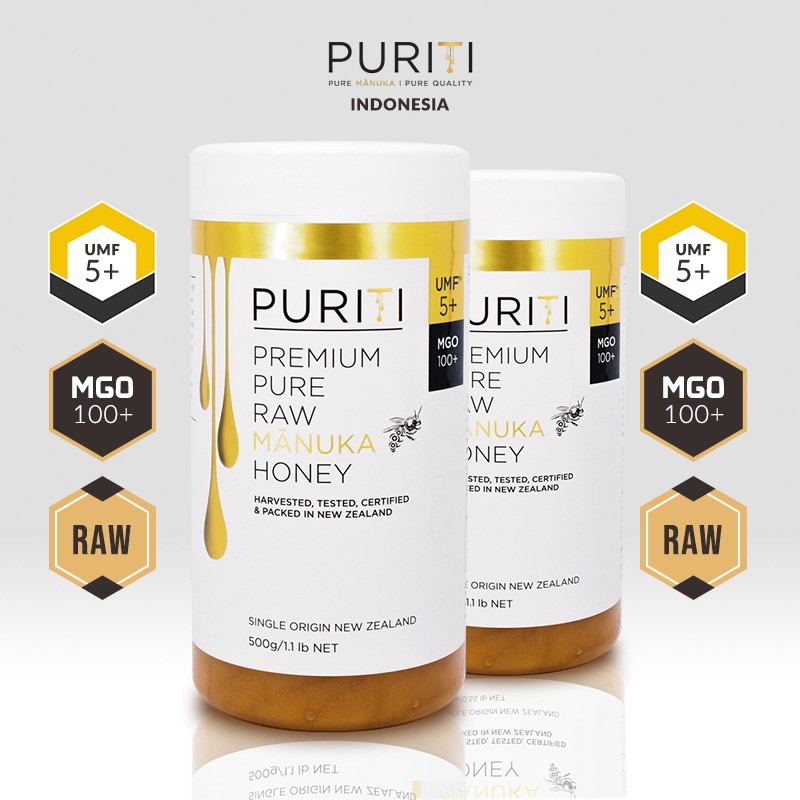 

Puriti Manuka Honey Package:UMF 5+ 500 gram(2 packs deal)