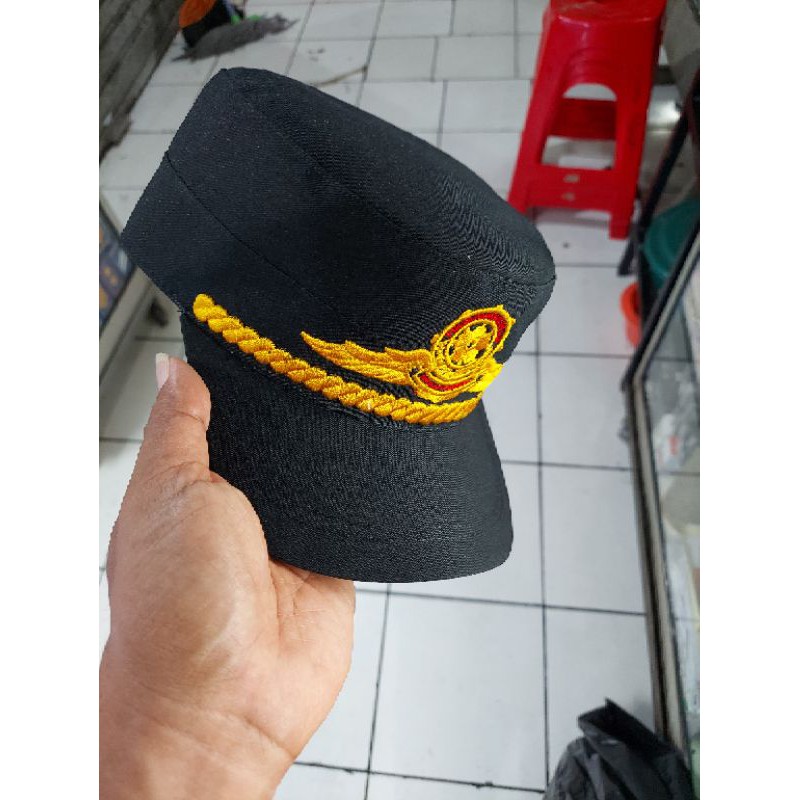 TOPI KOMANDO HITAM dn hijau WIng pol pp