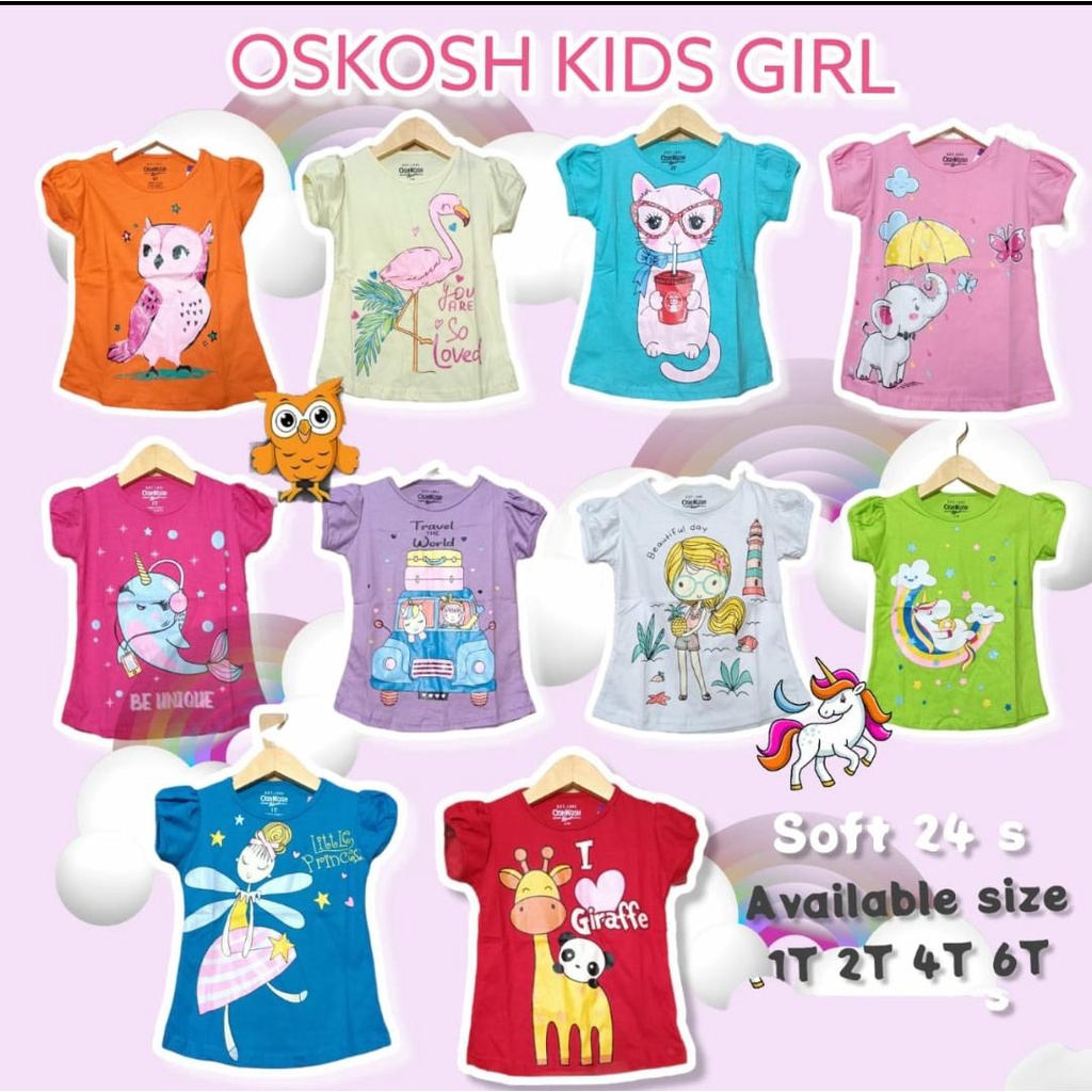 Kaos oskosh anak perempuan murah lucu-1