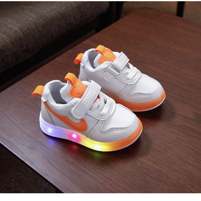 LUKE AIR 661 Sepatu Sneakers Anak LED Menyala Import sekolah "Bjr31au22ᴴ"