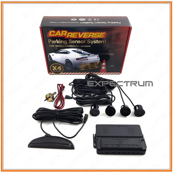 Sensor mundur Parkir Mobil 4 Titik Display Meter.