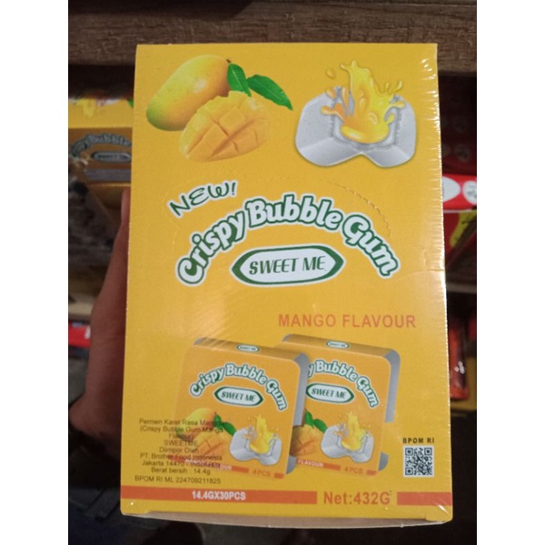 

Permen Karet Crispy Bubble Gum Rasa Mangga Flavour 30 Pcs x 14.4gr