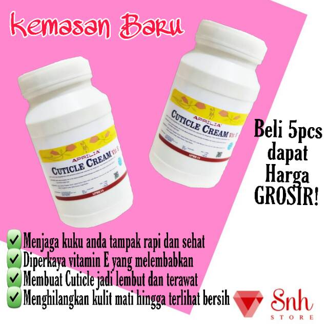 Cuticle cream 250gr/cream kuti penghalus kuku/cream manicure/menicure pedicure padicure kutex kuteks