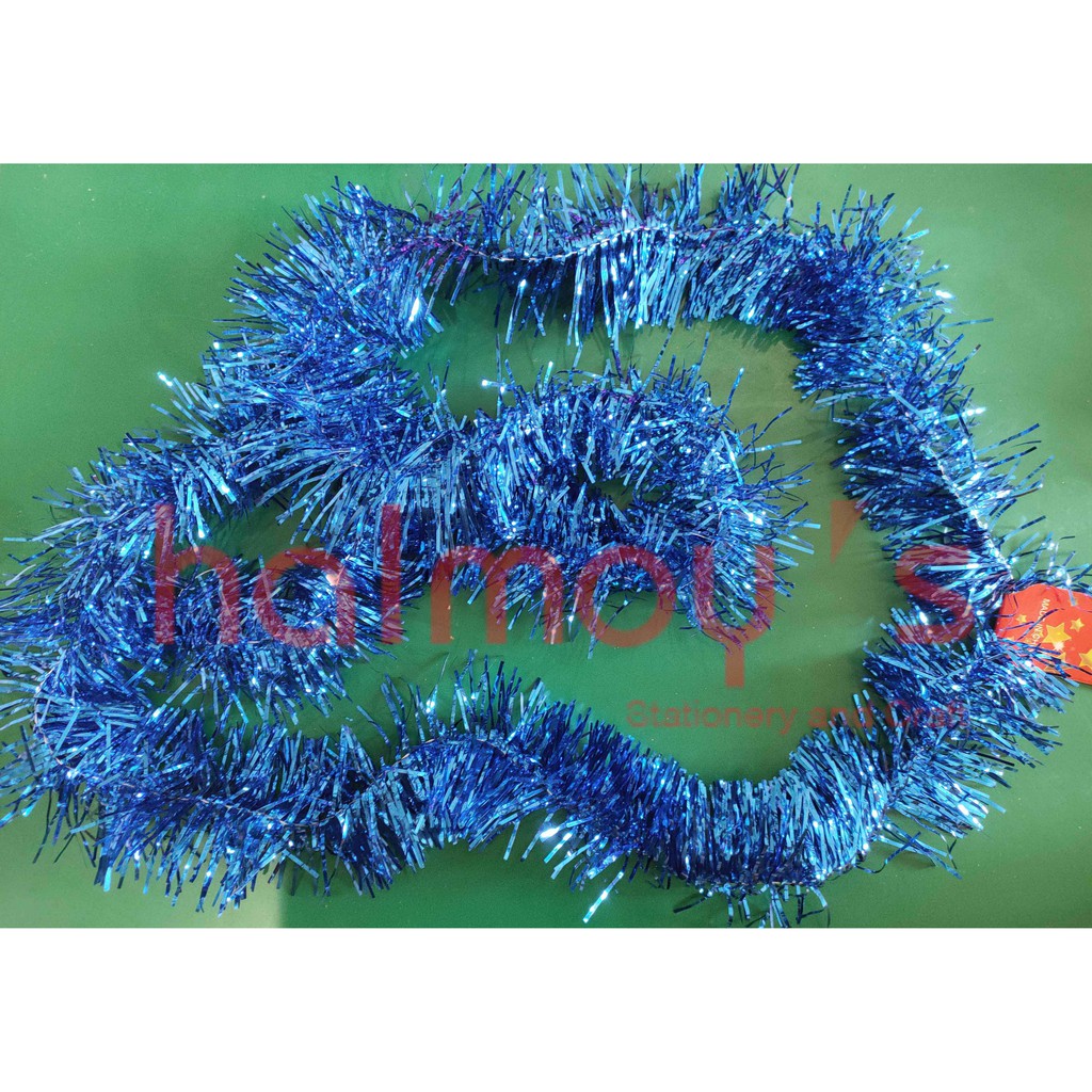 SLINGER / TINSEL / RUMBAI / HIASAN NATAL WARNA BIRU