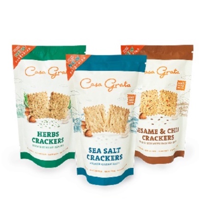 Casa Grata Crackers | cemilan snack sehat gluten FREE vegan natural